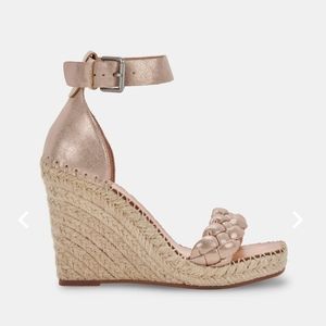 NIB, Dolce Vita Rose Gold Nilton Wedge espadrille, Sz 8.5